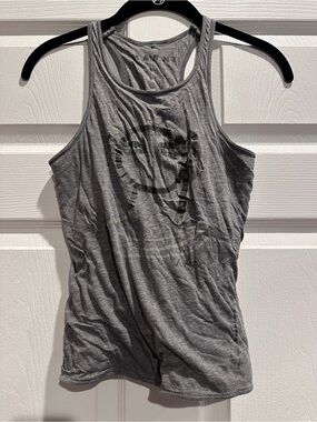 Marni Gray Racerback Graphic Tank Top
